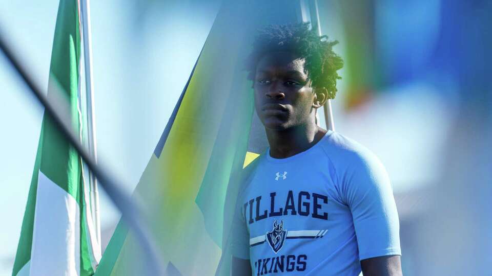 A student participates in The Village School’s March of Nations event for the school's international day celebration on Thursday, Oct. 24, 2024 in Houston. Students represented 93 countries this year, which is the most they've ever had.