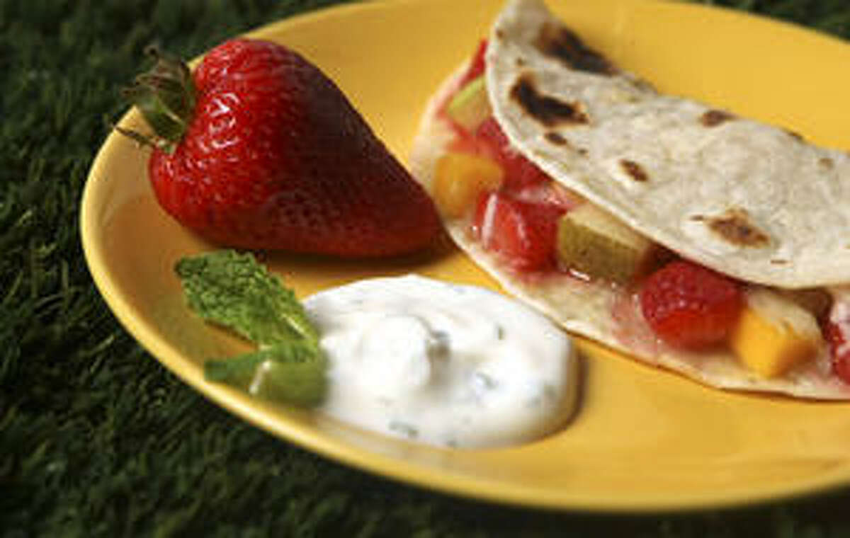 Fruit quesadillas a healthy and exotic treat