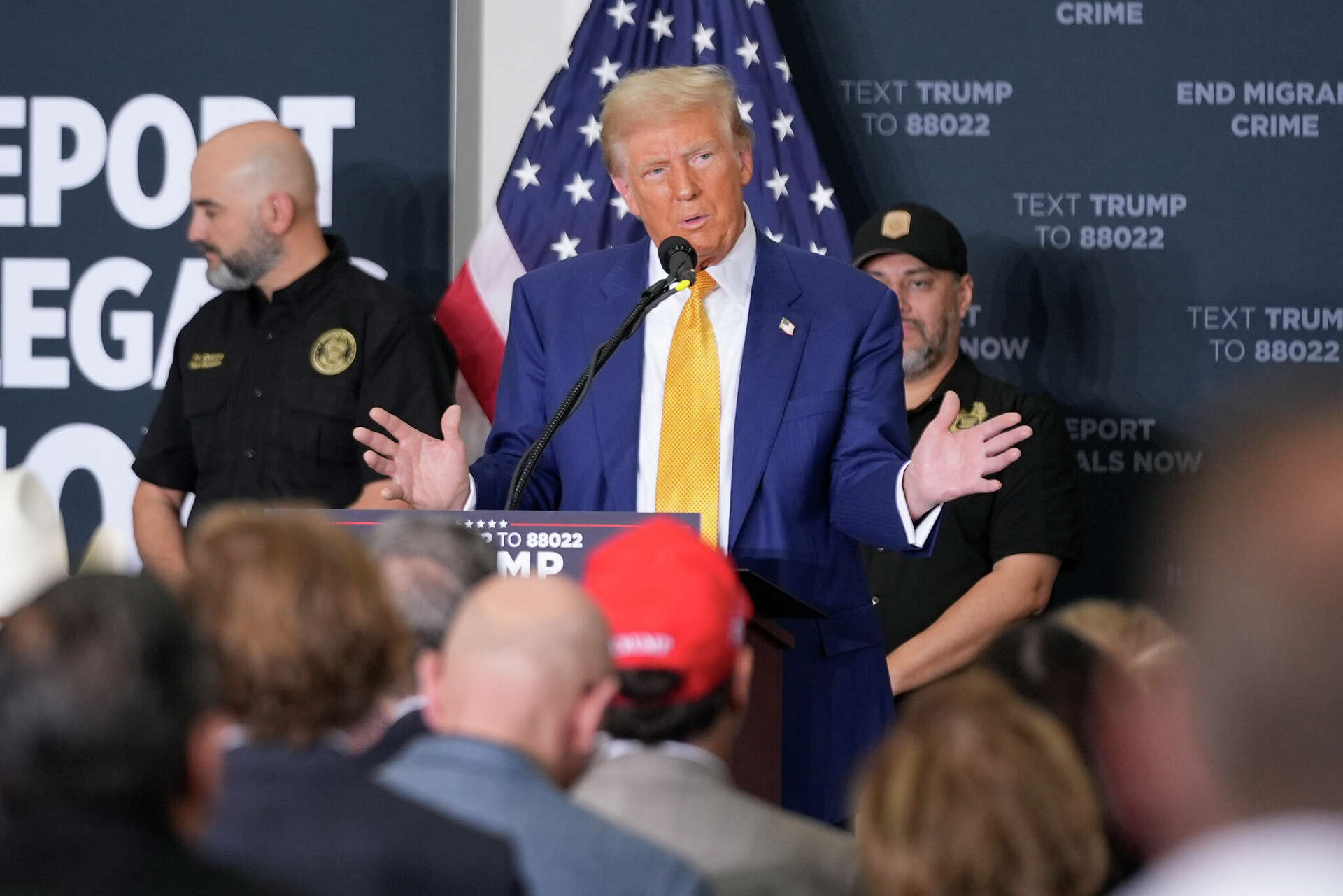 Trump Accuses Harris of Ignoring Migrant Crime Victims in Texas Speech