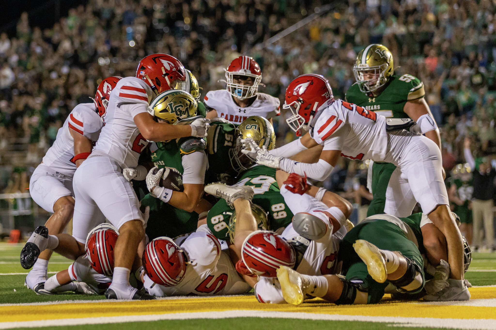 High school football LCM hands Bridge City first loss of the season