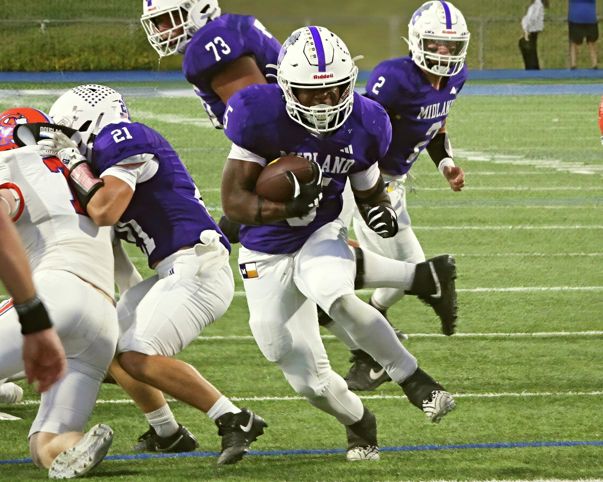 Elijah McCoy has huge rushing night to lead Midland High past Central