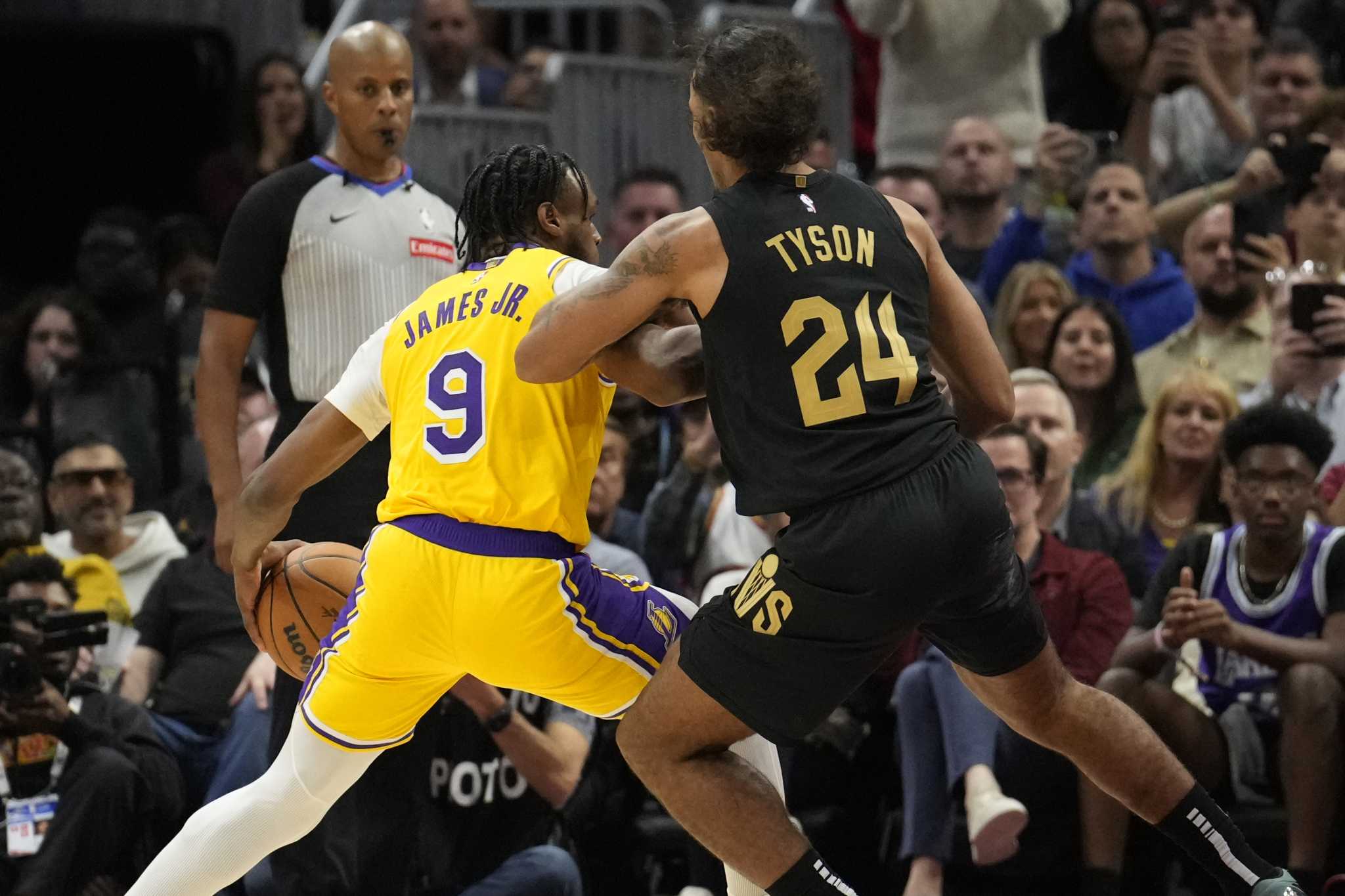 Bronny James Feels Love From Cleveland While Scoring First NBA Points ...