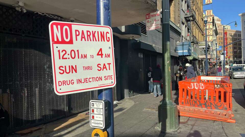 A street sign that reads ‘No Parking’ because of a 'drug injection site' has been installed the corner of Sixth and Jessie streets in San Francisco's SoMa nieghborhood. San Francisco Department of Public Works says the city did not put the sign up.