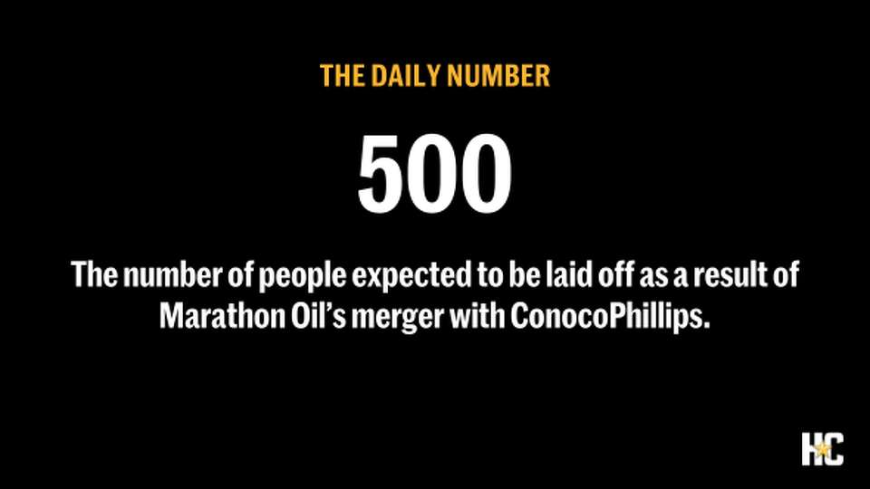 The number of people expected to be laid off as a result of Marathon Oil's merger with ConocoPhillips.