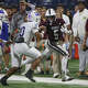 Legacy High Rebel receiver Kayden Iglesias runs after a reception in the crosstown showdown game against Midland High, Nov. 1 at Astound Broadband Stadium. 