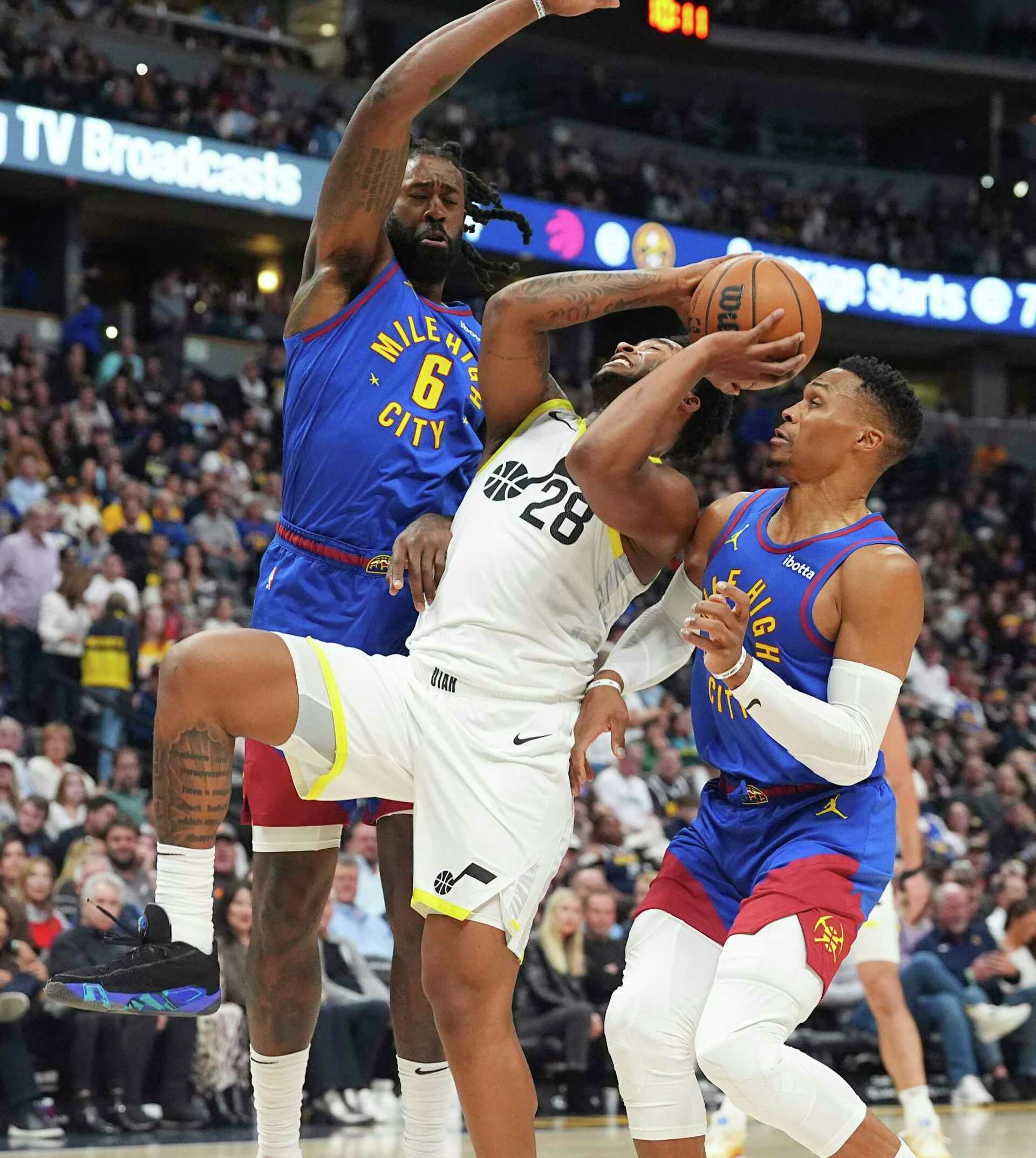 Nikola Jokic scores team-high 27 points, leading the Nuggets past the Jazz  129-103