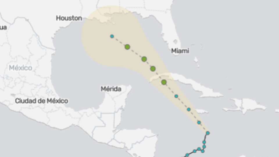 Tropical Storm Rafael formed in the central Caribbean Sea just south of Jamaica on Nov. 4, 2024.