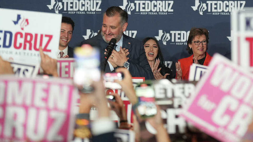 U.S. Senator Ted Cruz addresses his supporters at a watch party at Marriott Marquis Hotel on Tuesday, Nov. 5, 2024 in Houston.