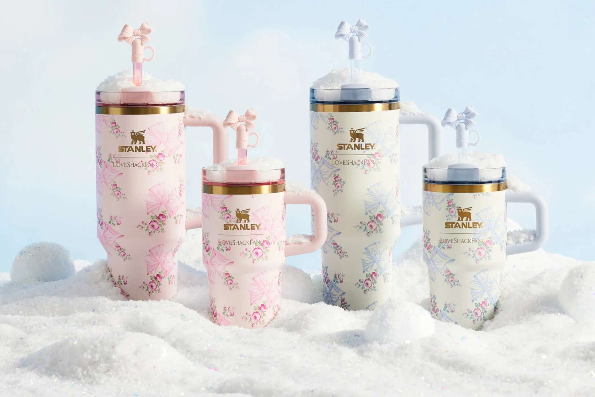 The Stanley x LoveShackFancy holiday Quencher collection just dropped