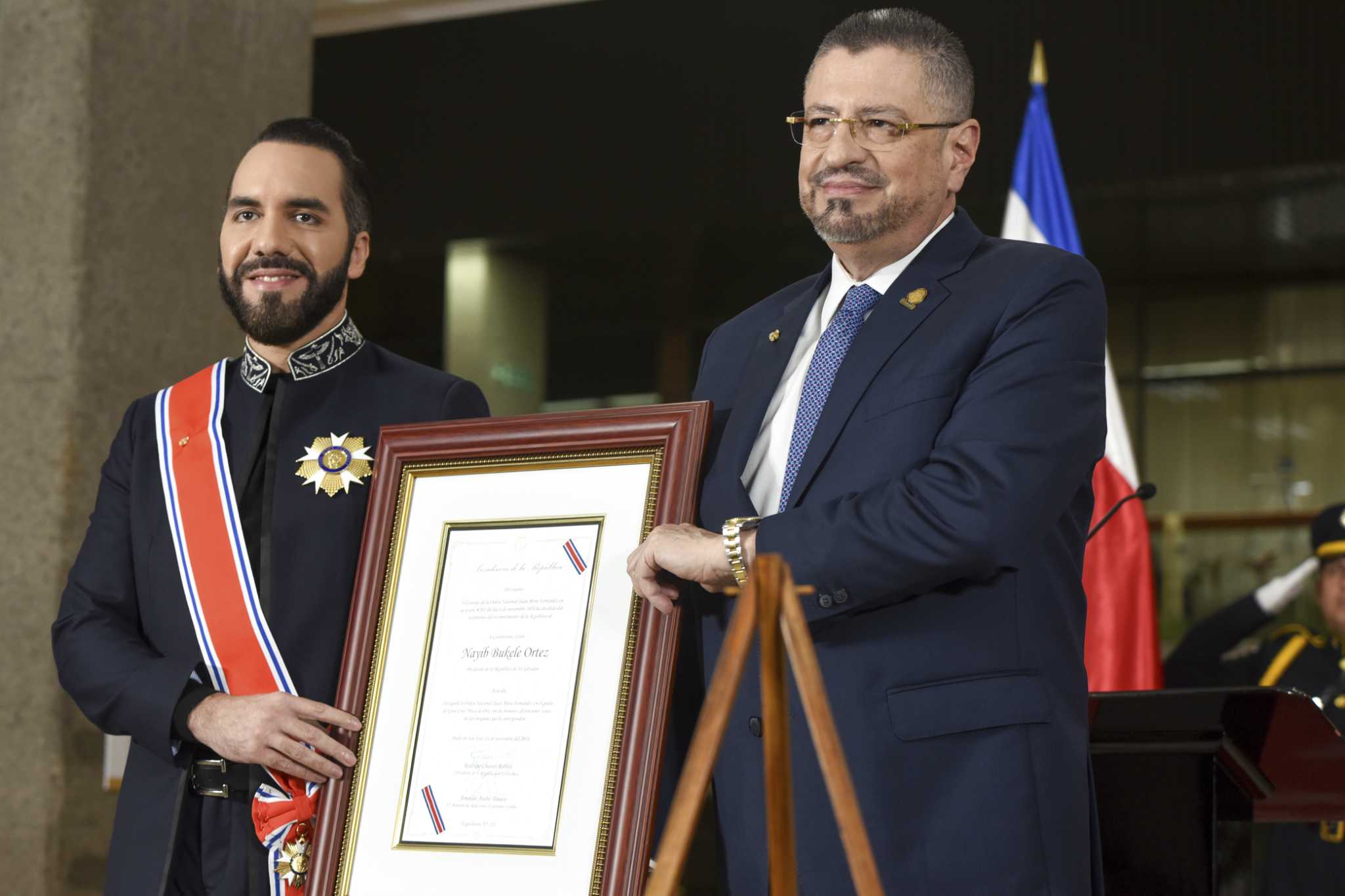 Costa Rica bestows highest diplomatic honor on El Salvador President