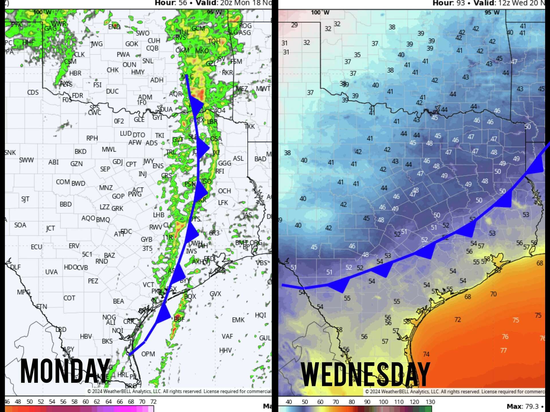 Multiple cold fronts are headed to Houston. Here’s when they arrive.