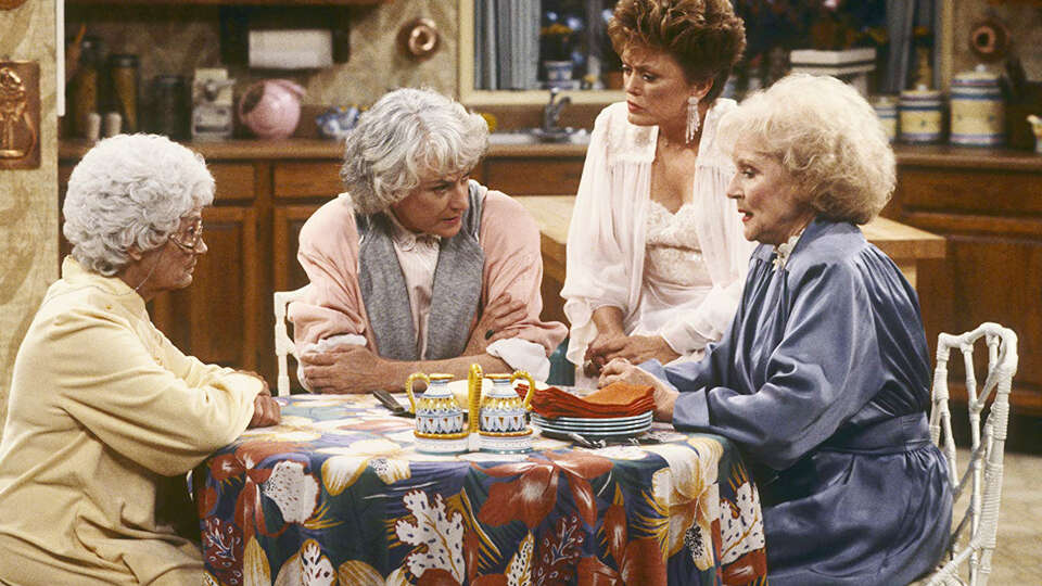 From left, Estelle Getty, Bea Arthur, Rue McClanahan and Betty White in 'The Golden Girls.' (ABC/TNS)