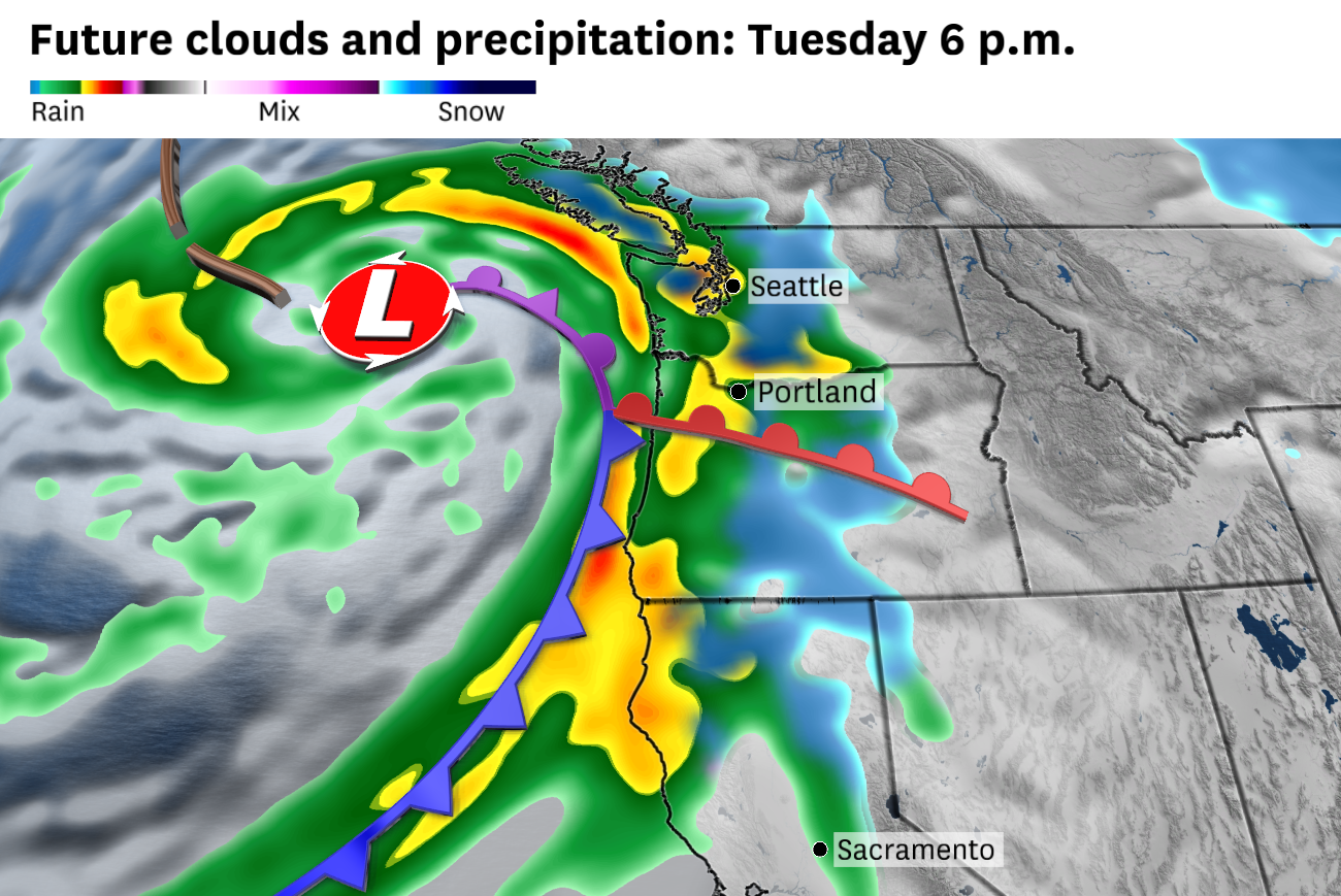 A bomb cyclone is driving an atmospheric river to California. Here’s what that means