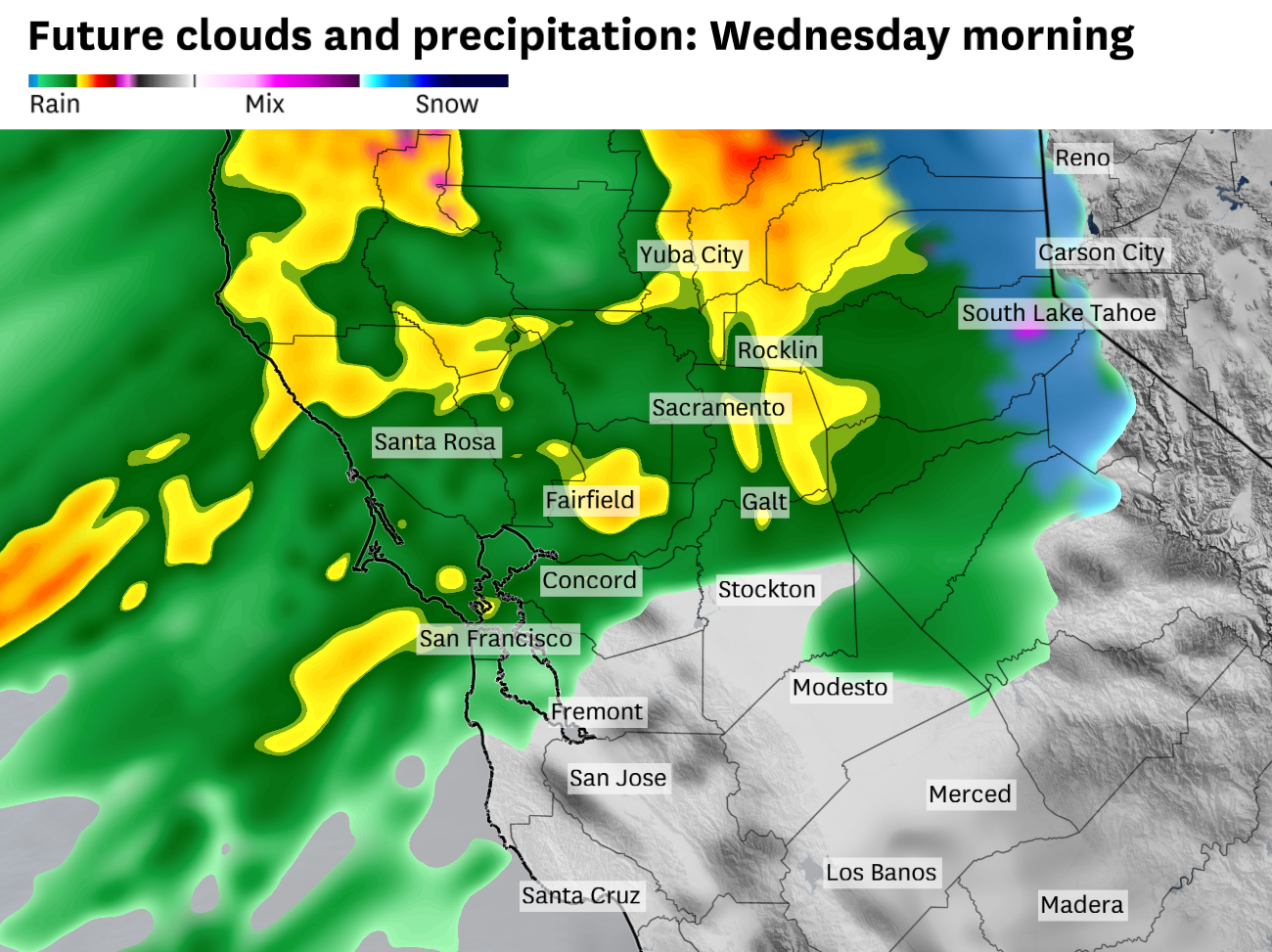 Atmospheric river in California: Where will extreme impacts land?