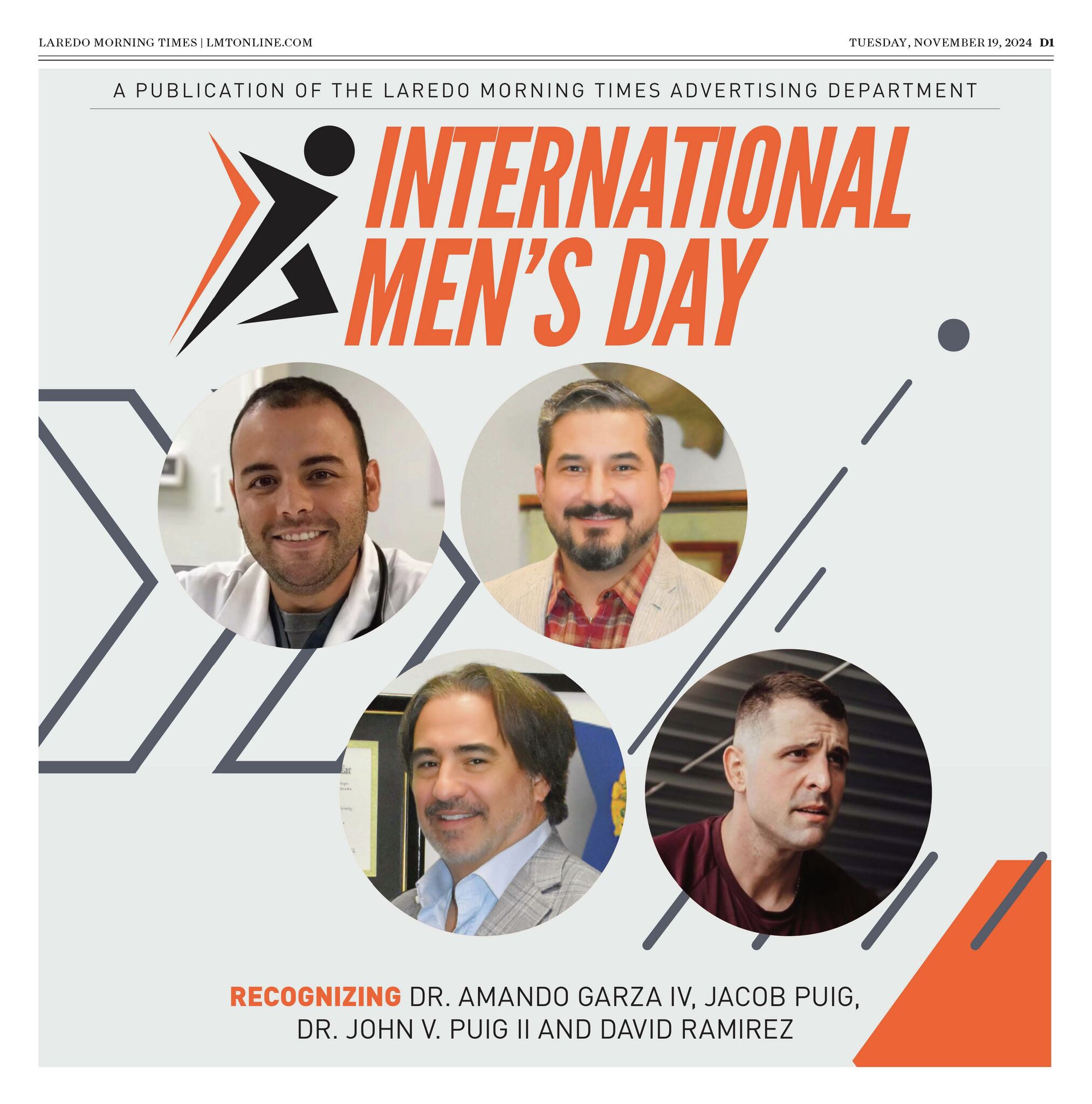 LMT recognizes four as part of International Men's Day