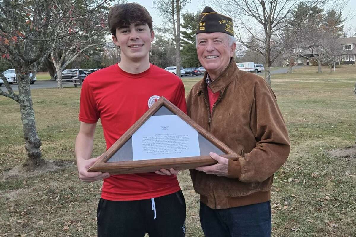 How a New Canaan Scout is helping veterans’ families preserve memorial flags