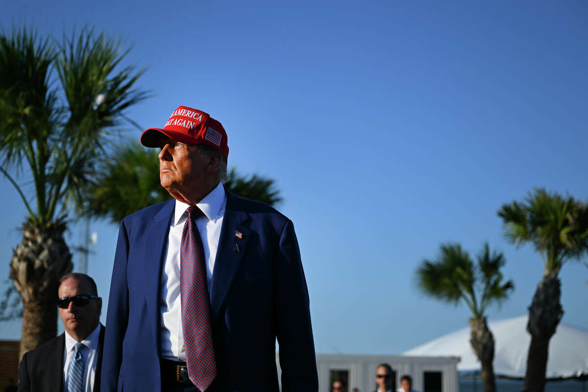 U.S. President-elect Donald Trump attends a viewing of the launch of the sixth test flight of the SpaceX Starship rocket on November 19, 2024 in Brownsville, Texas. 