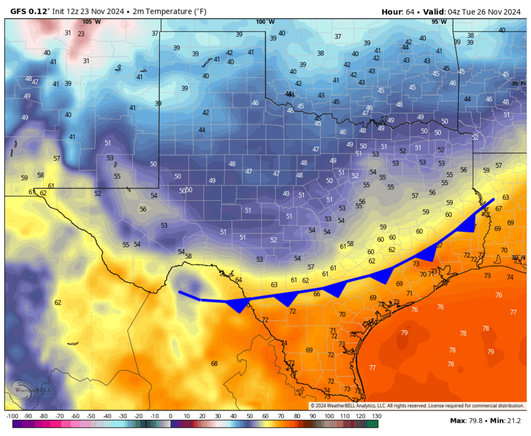 Here’s when South Texas typically sees its 1st strong cold front