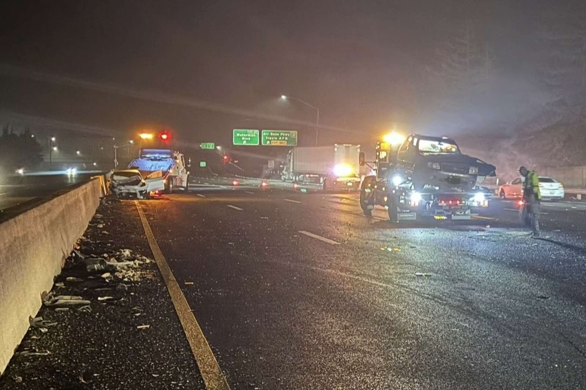 DUI arrest after four-vehicle crash on Bay Area freeway injures two