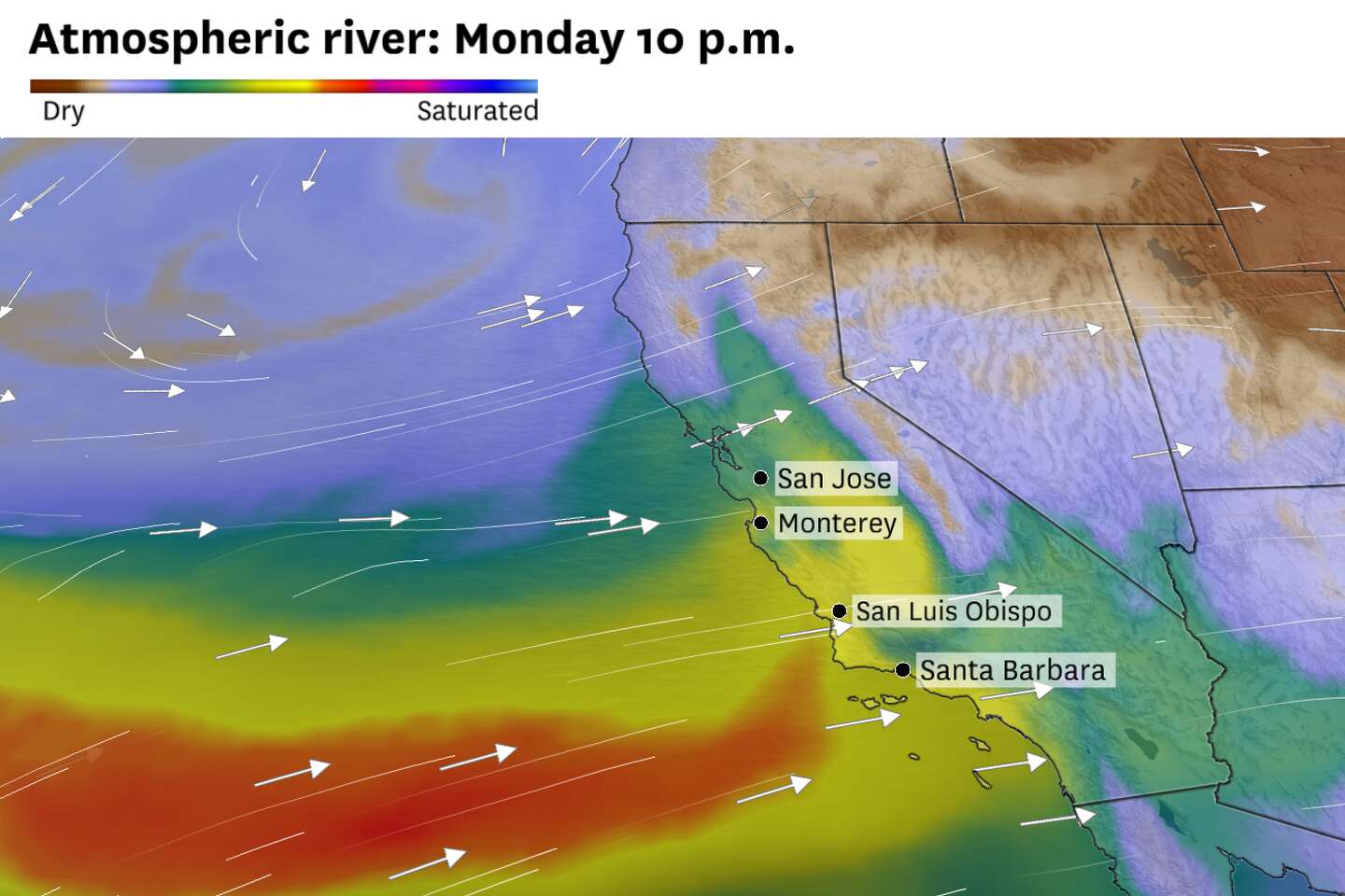 California weather: Another atmospheric river brings rain, Sierra snow