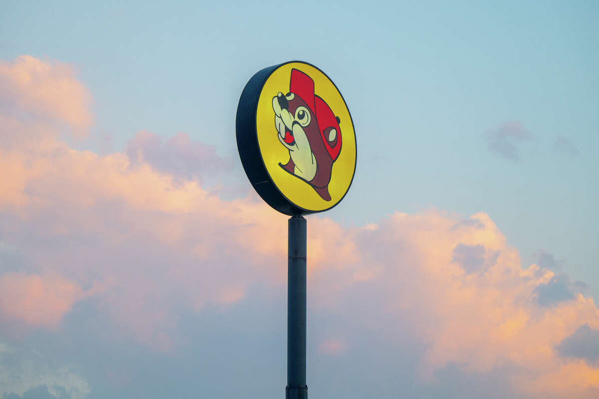 The Buc-ee's convenience store logo is seen on June 12, 2024 in Luling, Texas. 