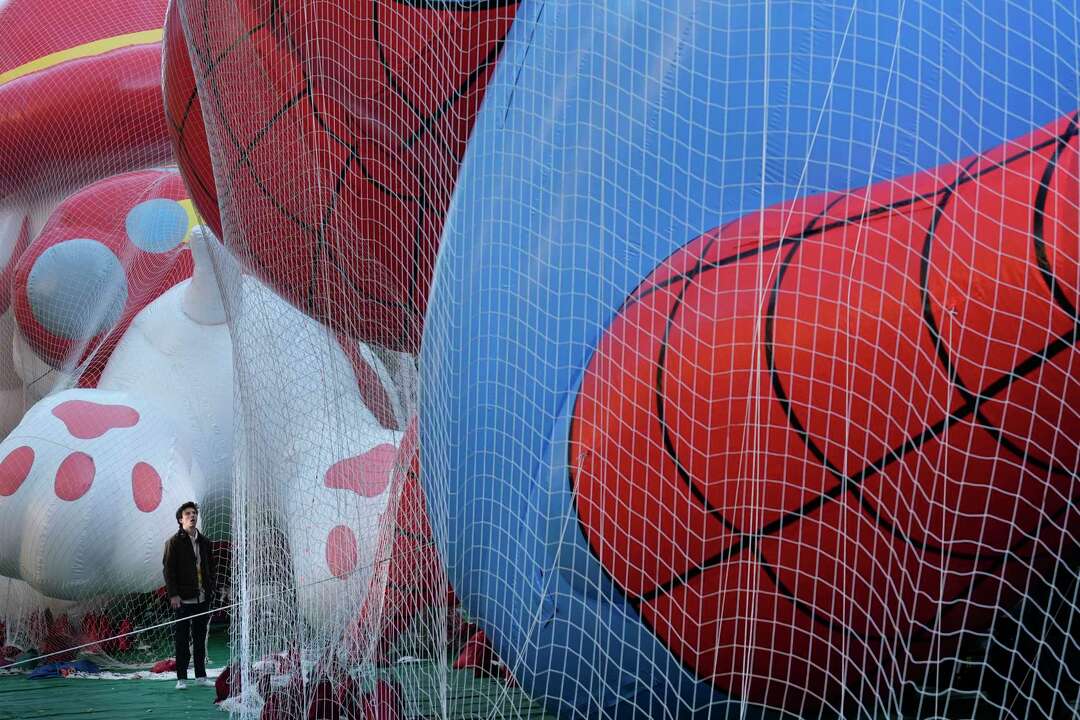 Massive balloons take shape ahead of the Macy’s Thanksgiving Day Parade