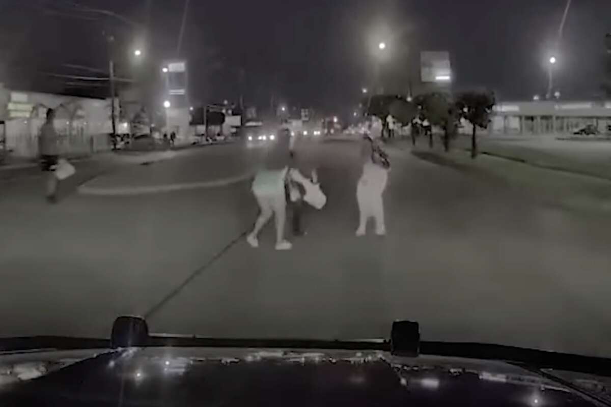 The Houston Police Department released dashcam video of the moment a police officer hit a mother of four on Antoine Drive in Houston.