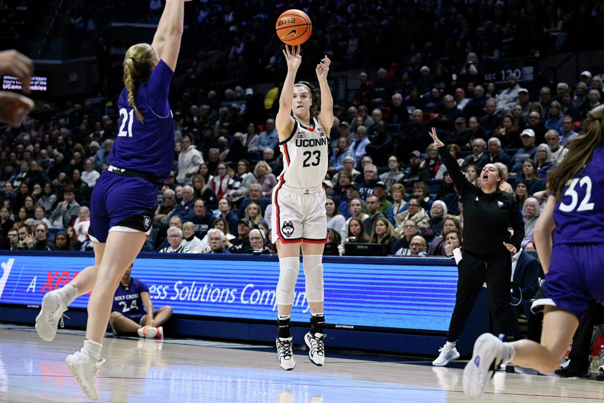 Freshman Sarah Strong Scores 22 Points To Lead No. 2 UConn Past Holy ...