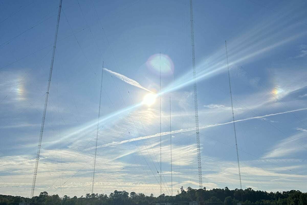 Sundogs appeared in the sky over Houston on Monday afternoon. 