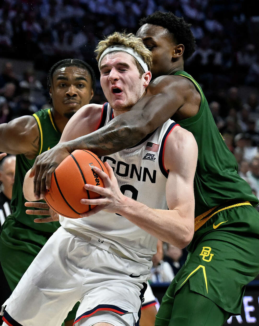 UConn men's basketball holds off No. 15 Baylor for much-needed victory