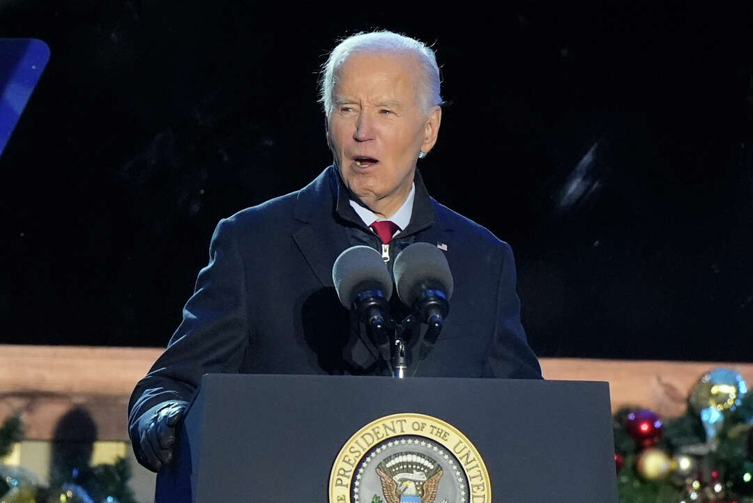 Biden at tree lighting says his holiday wish is for US to continue to