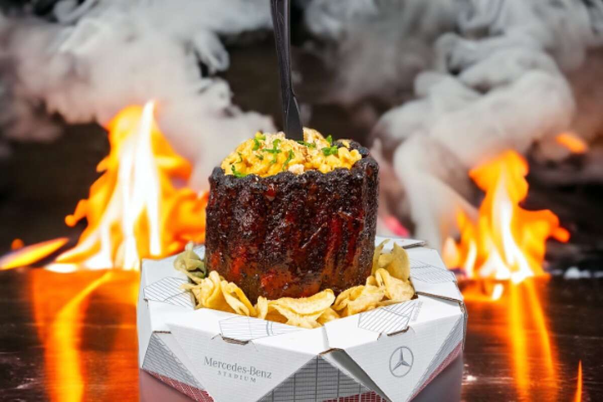 The Rack-O-Rib Volcano at Mercedes-Benz Stadium.