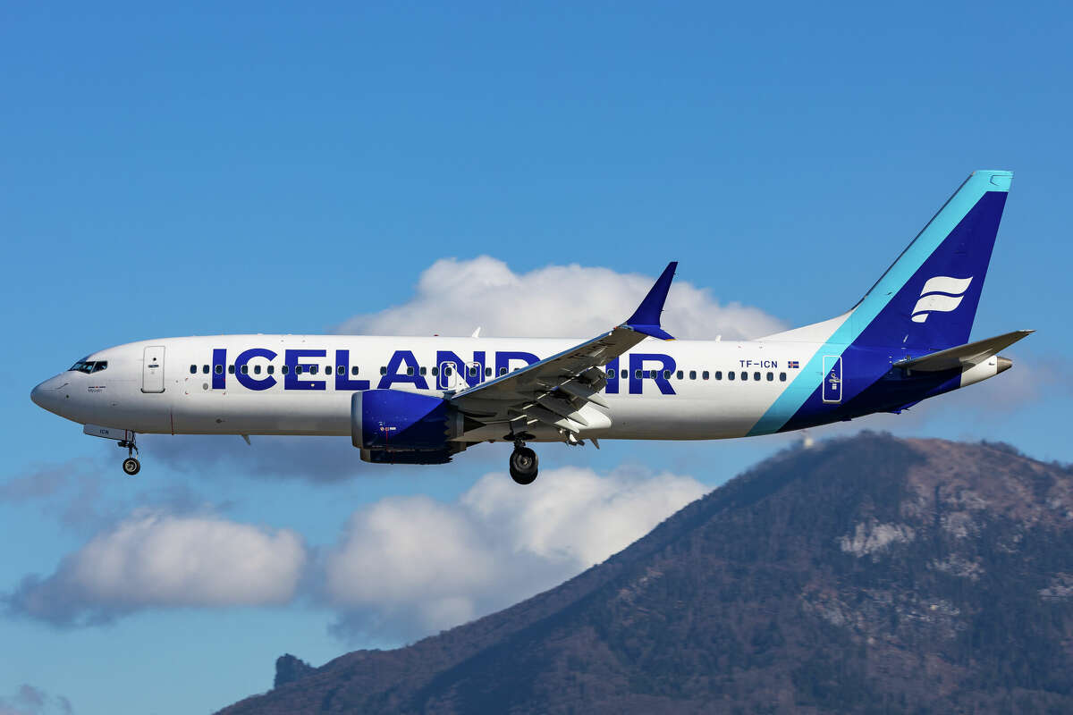 An IcelandAir plane landing in Austria. The carrier dropped a hint recently that it's looking into adding routes into and out of Texas.