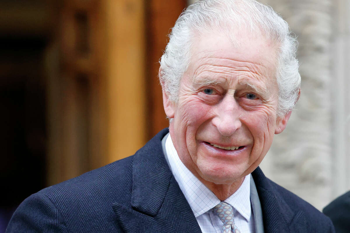 King Charles III leaves The London Clinic after undergoing a corrective procedure for an enlarged prostate on January 29, 2024 in London, England. Some tourists from Texas met him in London recently.