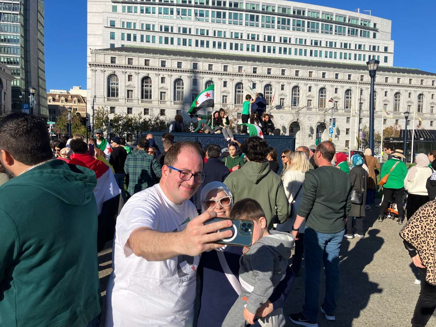 Syrians rally at S.F. City Hall to celebrate Assad ouster