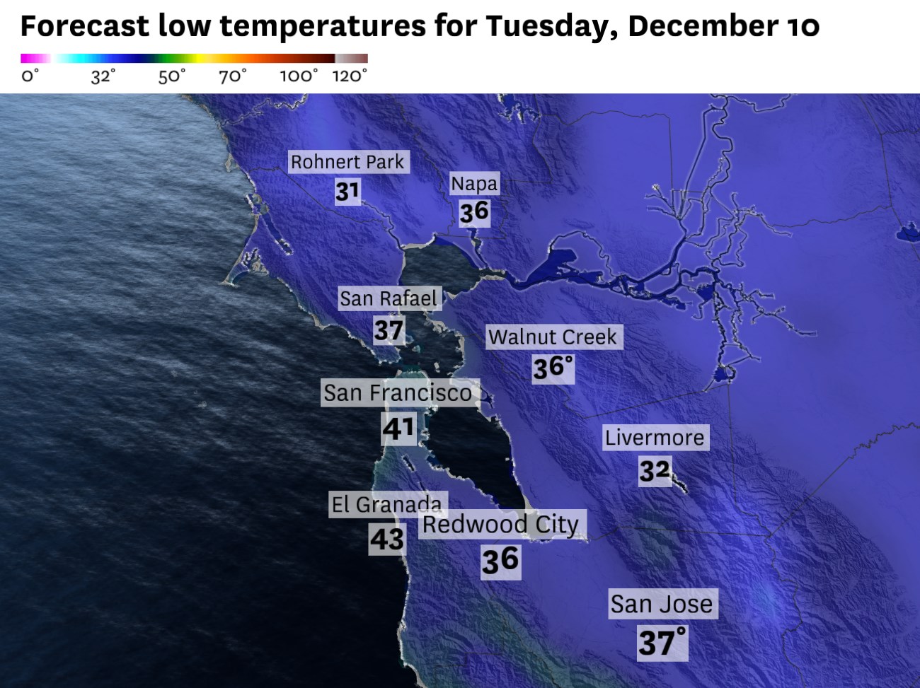 Frosty temperatures to hit the Bay Area