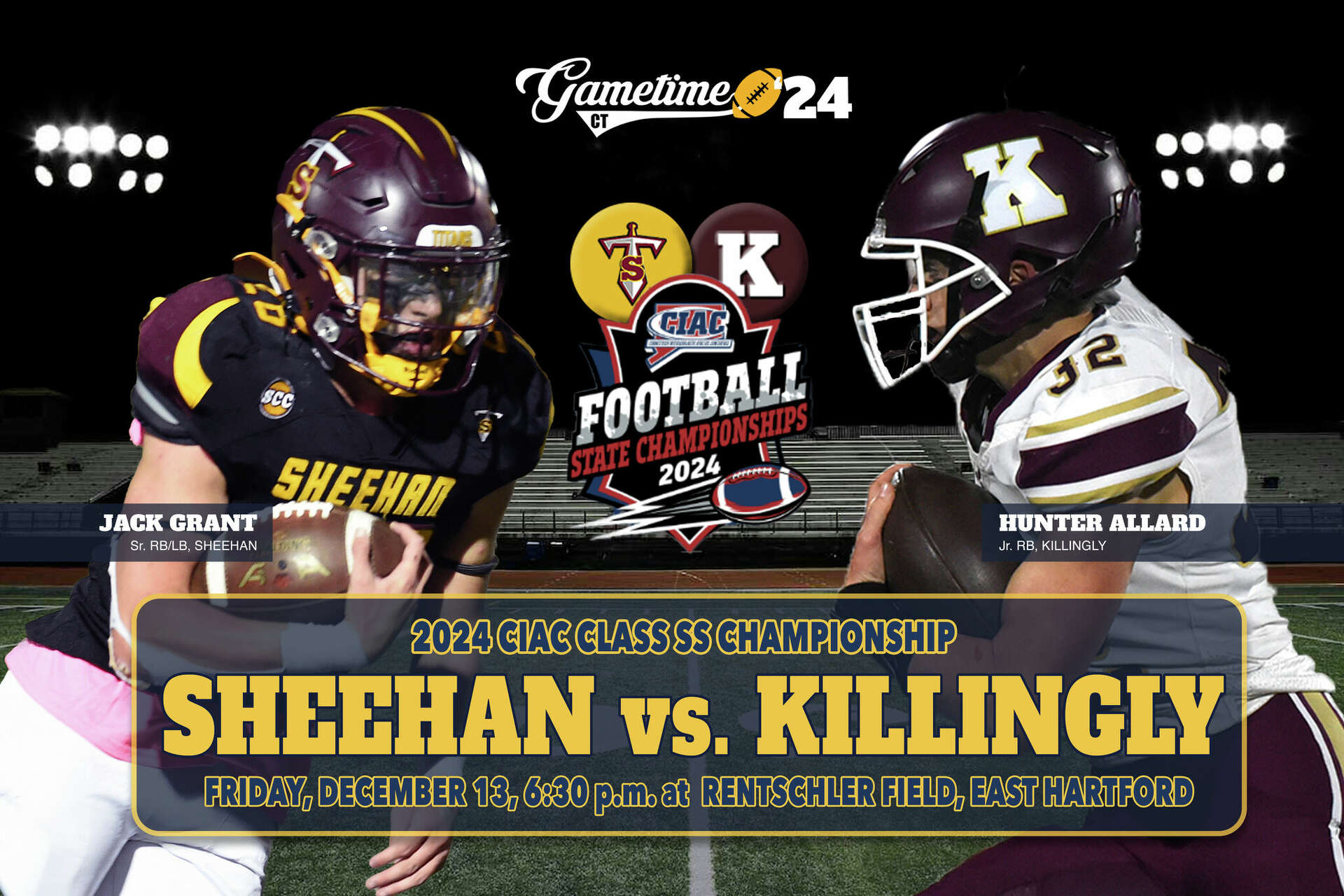 CIAC Class SS high school football playoff championship preview 2024