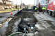 A file photo of a water main break in Stamford. Stamford fire officials say High Ridge Road is closed on Sunday evening due to a water main break.