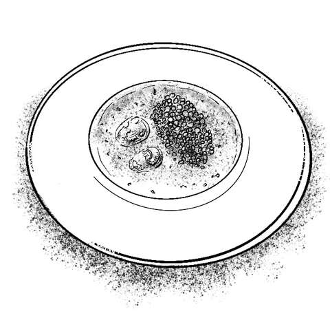 The oysters and pearls.