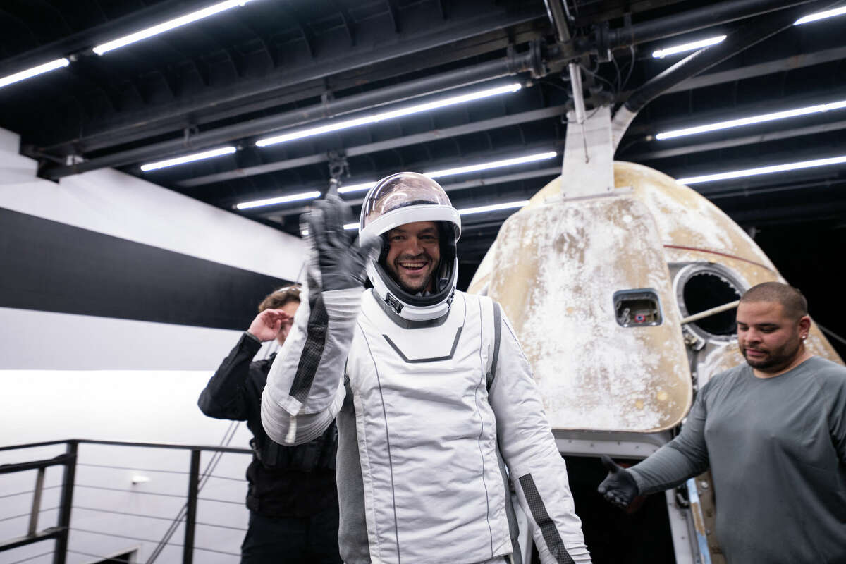 This handout photo provided by SpaceX and Polaris on September 15, 2024 shows Jared Isaacman, Mission Commander, stepping out of the manned Polaris Dawn mission's 'Dragon' capsule after it splashed down off the coast of Dry Tortugas, Florida, after completing the first human spaceflight mission by non-government astronauts of the Polaris Program. 