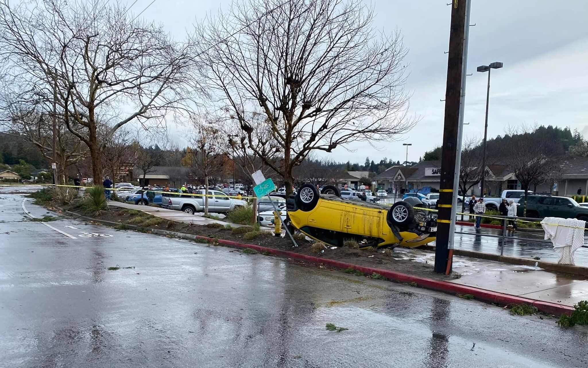 Tornado touches down in California, flipping over cars and injuring 3