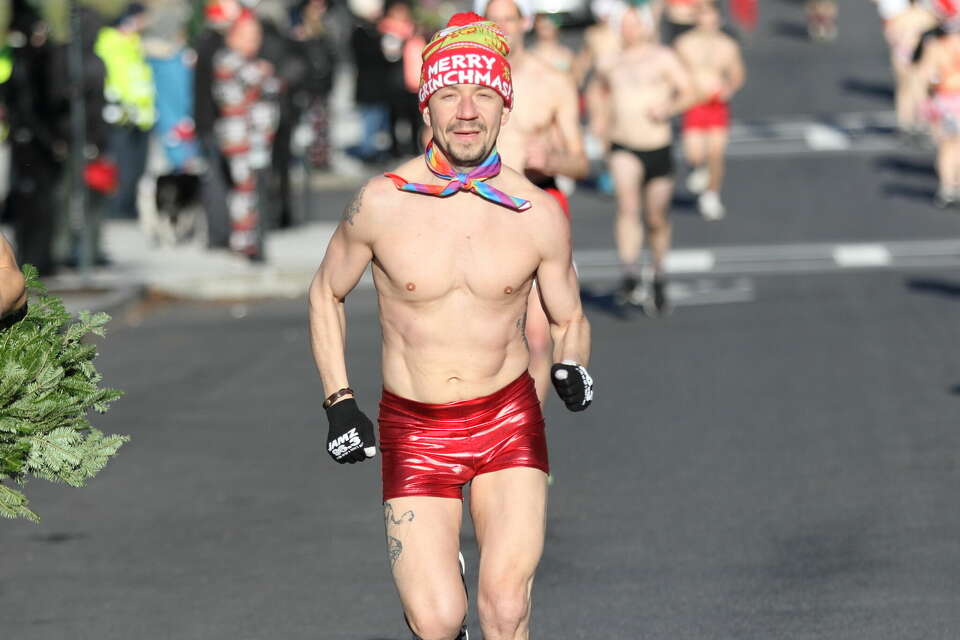 Speedo Run SEEN: Santa Speedo Run 2024 on Lark Street in Albany