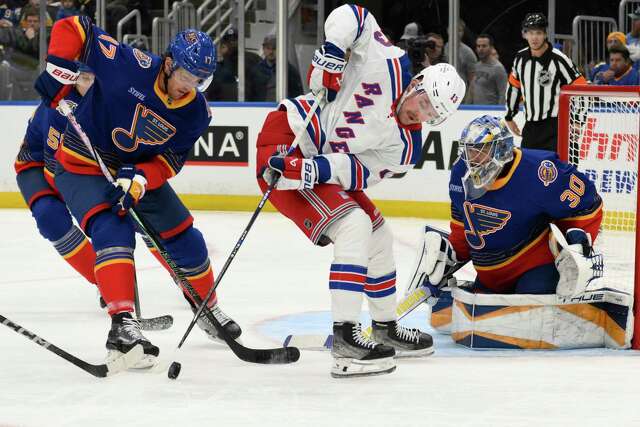 Thomas, Hofer Spark The Blues To A 3-2 Victory Over The Rangers