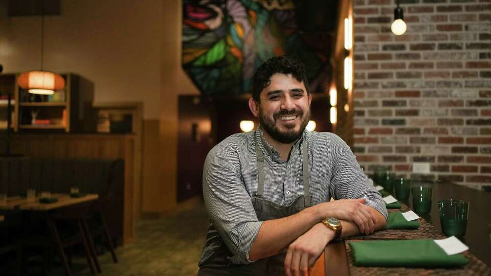 Barbacana chef Christian Hernandez at the new downtown restaurant located in the Bayou Lofts building, on Tuesday, Dec. 17, 2024 in Houston.