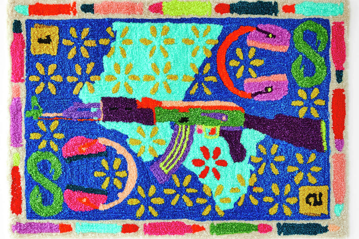 Johannah Herr, :War Rug III (El Paso Shooting)', 2020.