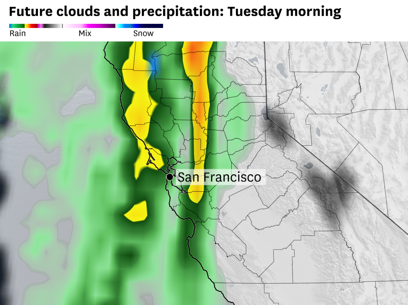 S.F. Bay Area to see wettest day of week. Here’s timeline for the rain