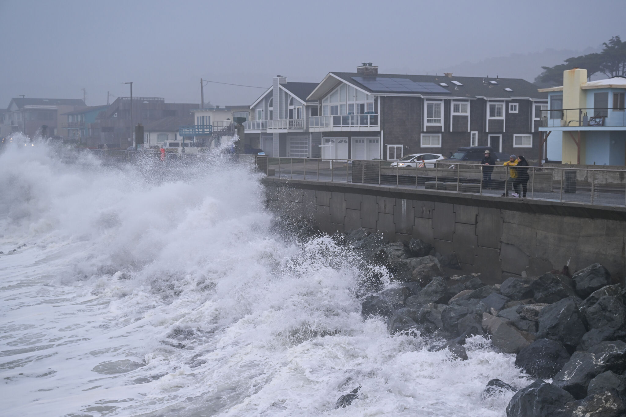 Bay Area creeks flood as storm drives 30-foot waves, continued rain