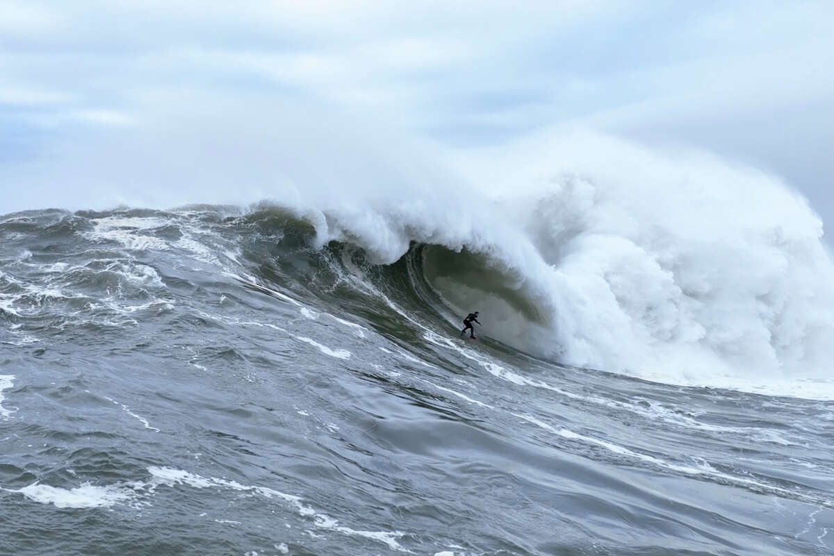 Surfers rode mammoth waves at Mavericks