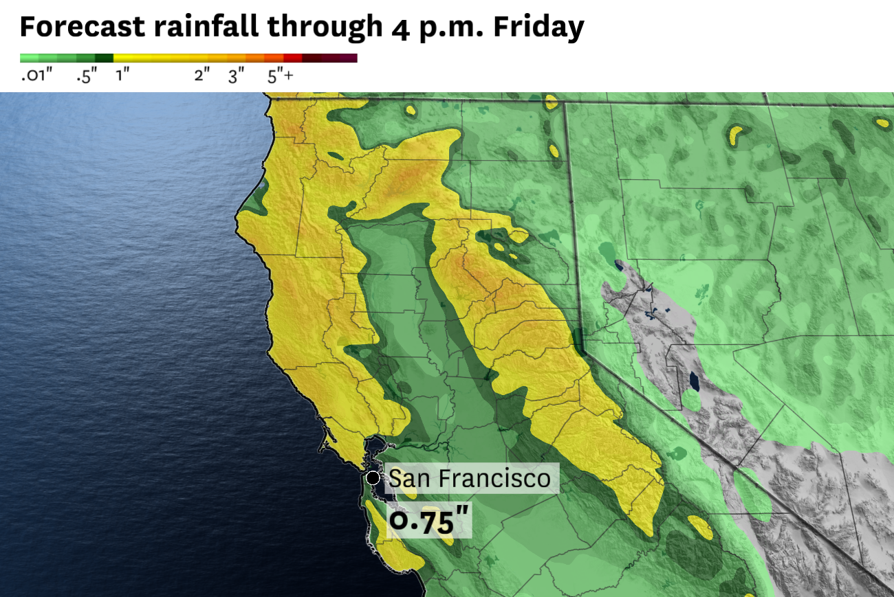 San Francisco’s gloomy weather about to yield to heavy rain