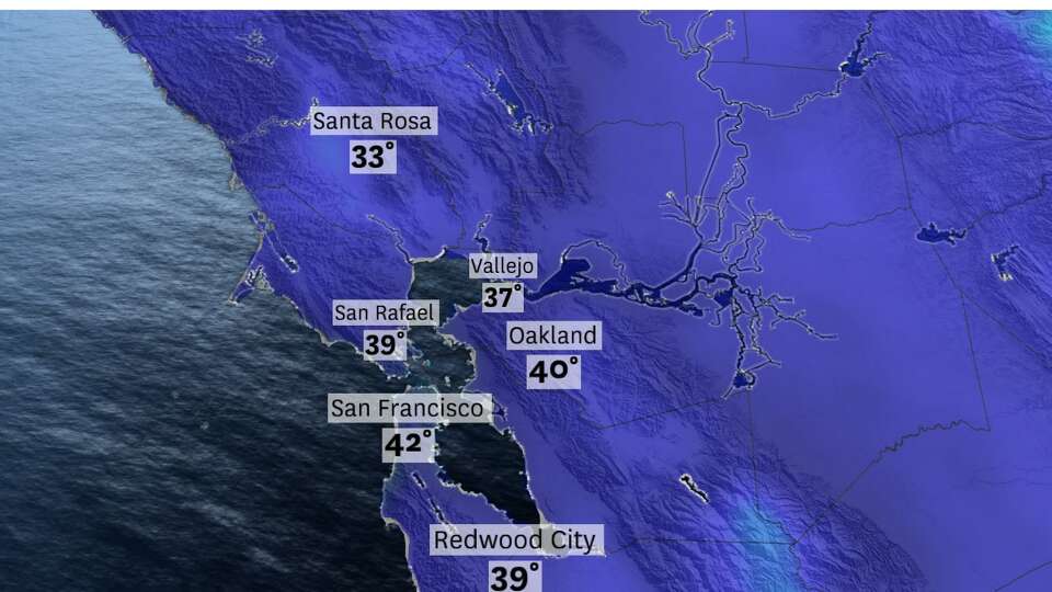 Tuesday should be the coldest morning around the Bay Area since last winter 